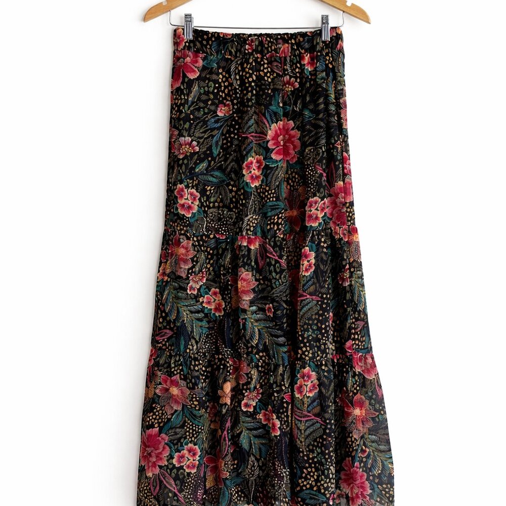 Evereve Floral Maxi Skirt and One Shoulder Set XS - Picture 2 of 5